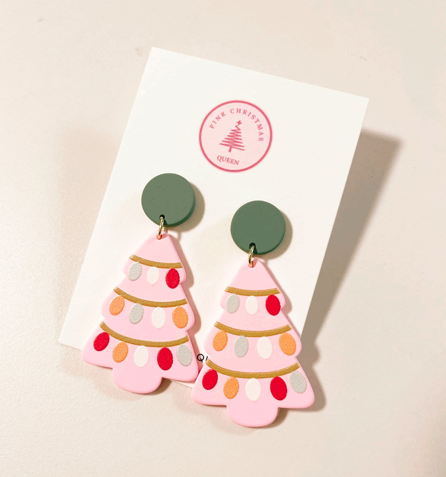 Pink Dangle Christmas Trees