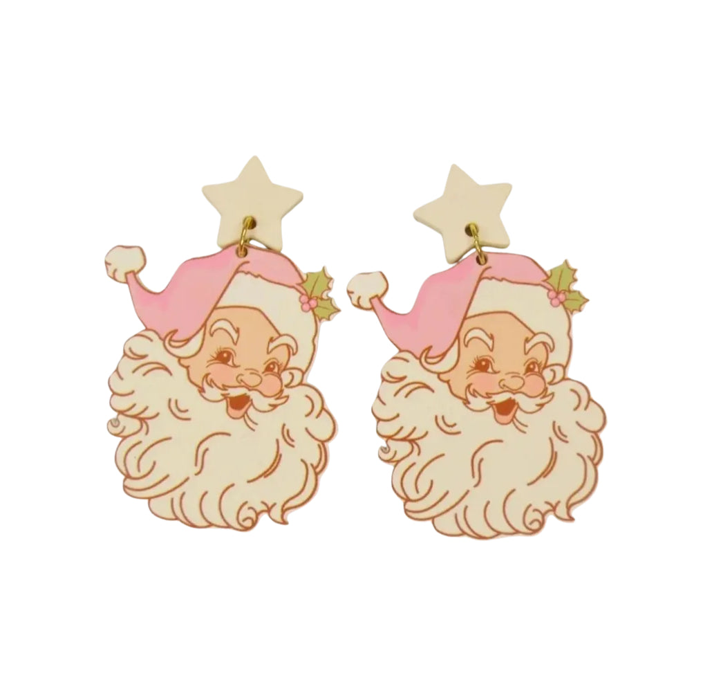 Vintage Santa Earrings