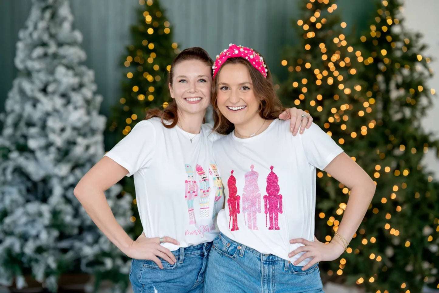 Christmas Nutcracker Print Pink Tshirt
