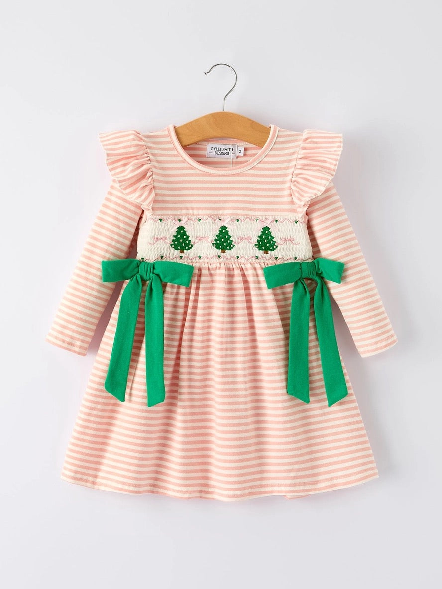 Christmas Tree Smocked Dress