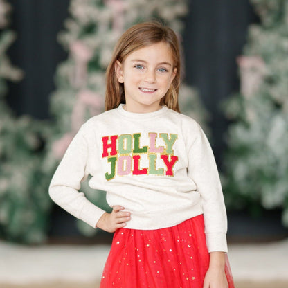 Holly Jolly Patch Christmas Sweatshirt