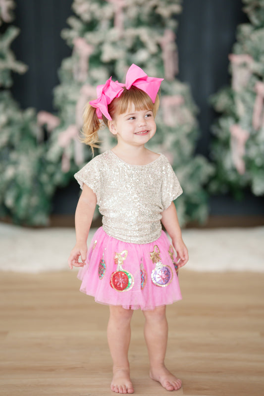 Pink Christmas Ornament Tutu