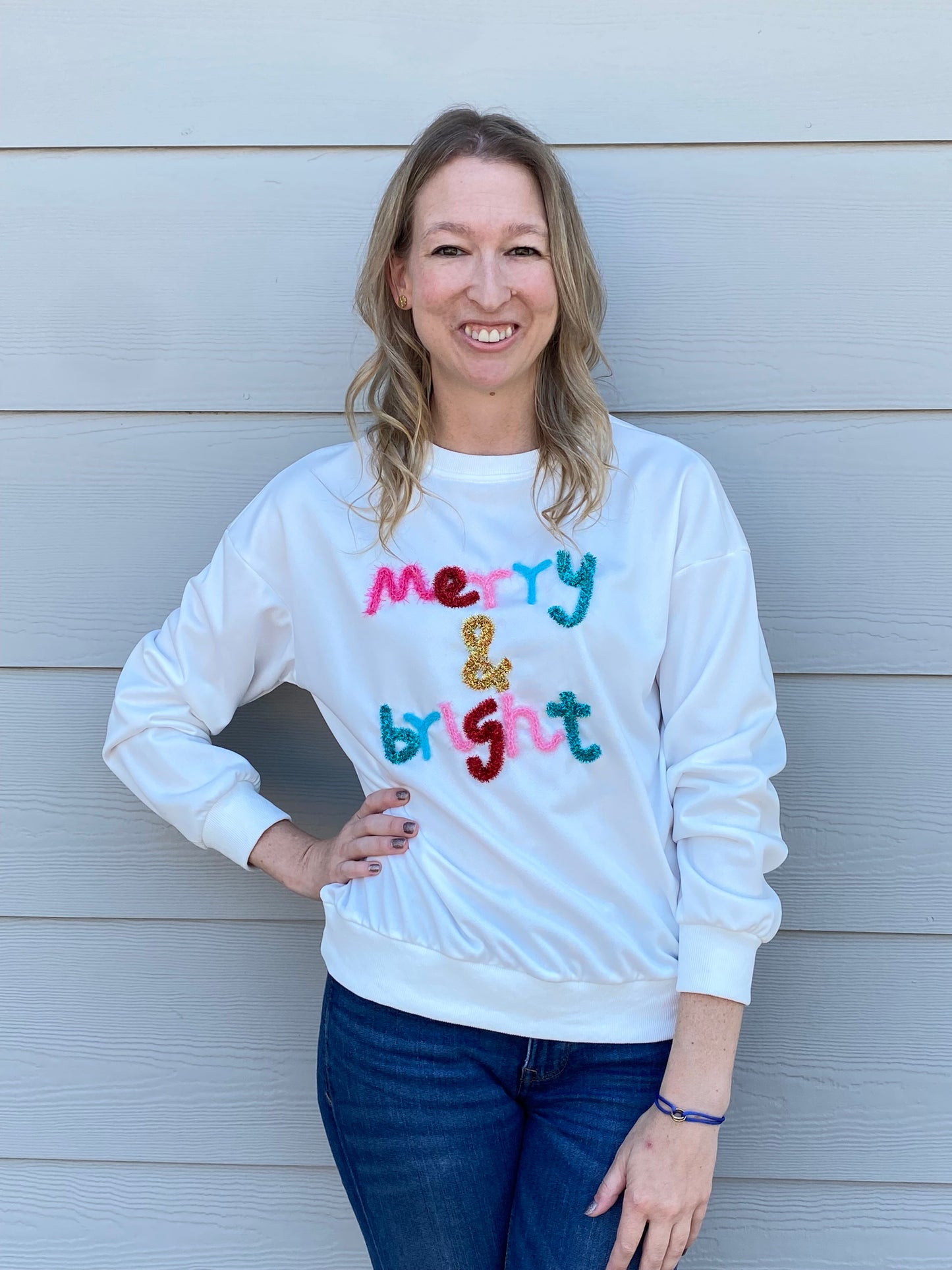 Merry & Bright Tinsel Sweatshirt