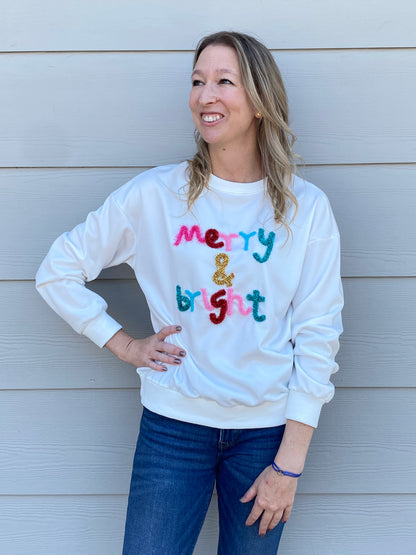 Merry & Bright Tinsel Sweatshirt
