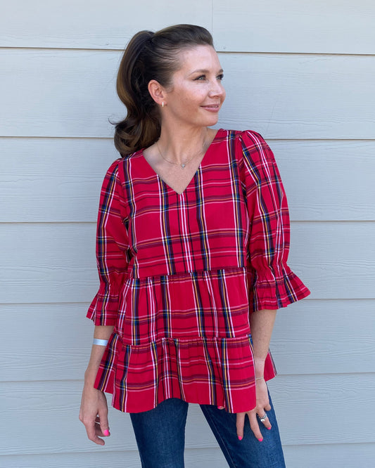 Ashford Plaid Top