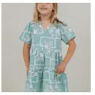 Girls Voy Green Dress