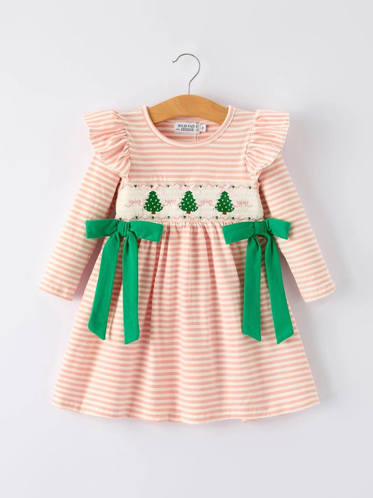 Christmas Tree Smocked Dress