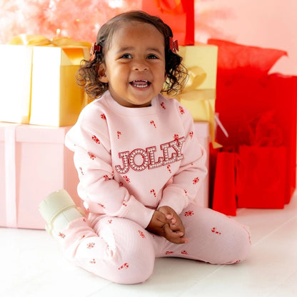 Girls Candy Cane Sweatshirt