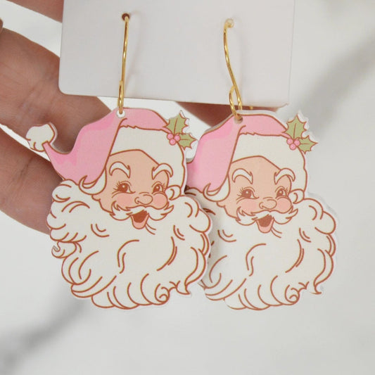 Vintage Santa Dangle Earrings